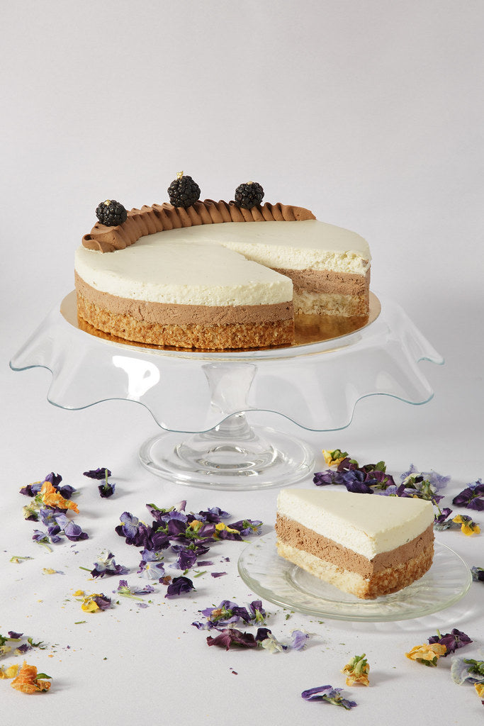 Žalios arbatos ir kartaus šokolado tortas (veganiškas)