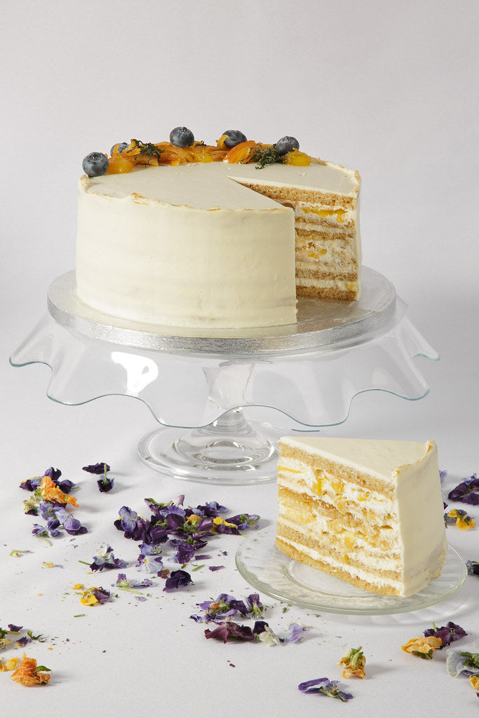 Citrinų ir apelsinų ir mangų tortas (veganiškas)